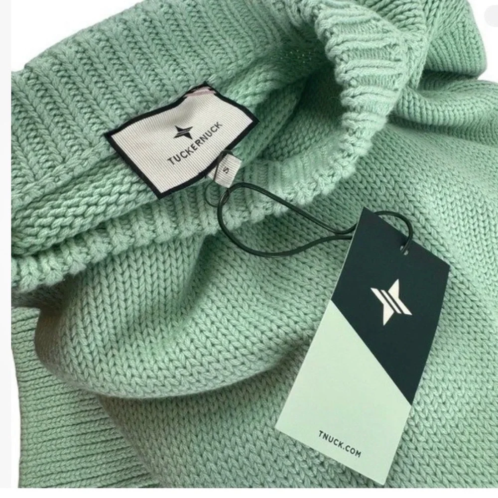 Tuckernuck Mint Green Knit Sweater Size Small - Picture 3 of 12